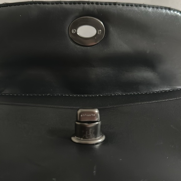 COACH CHAIN CROSSBODY WITH QUILTING BLACK , LEATHER VINTAGE WALLET F23816 - Picture 3 of 9